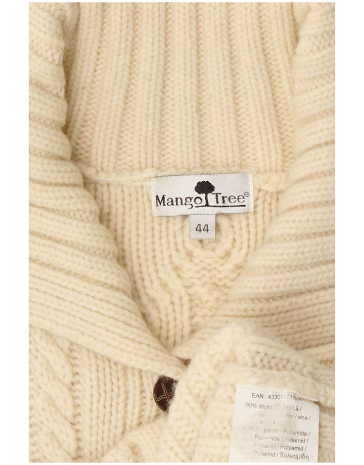 Vintage dame cardigan sweater IT 44 Medium Off White Uld