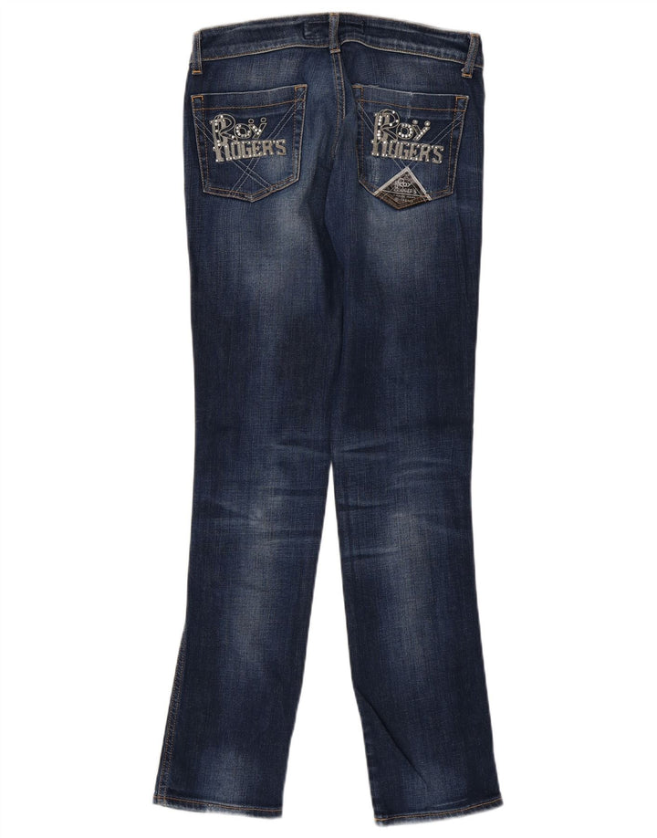 ROY ROGERS Kvinder Distressed Slim Jeans W27 L33 Blå Bomuld