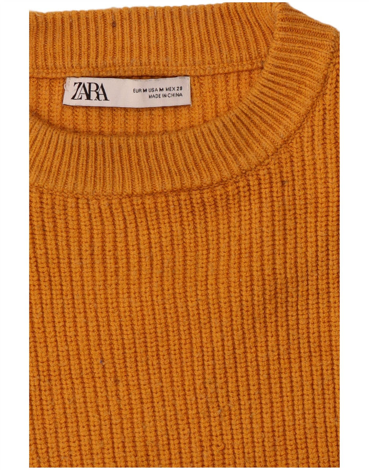 Zara Dame Oversized Jumper Dress UK 14 Medium Orange