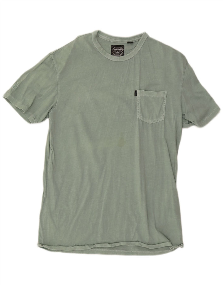 Superdry T-shirt top til mænd, stor grøn bomuld