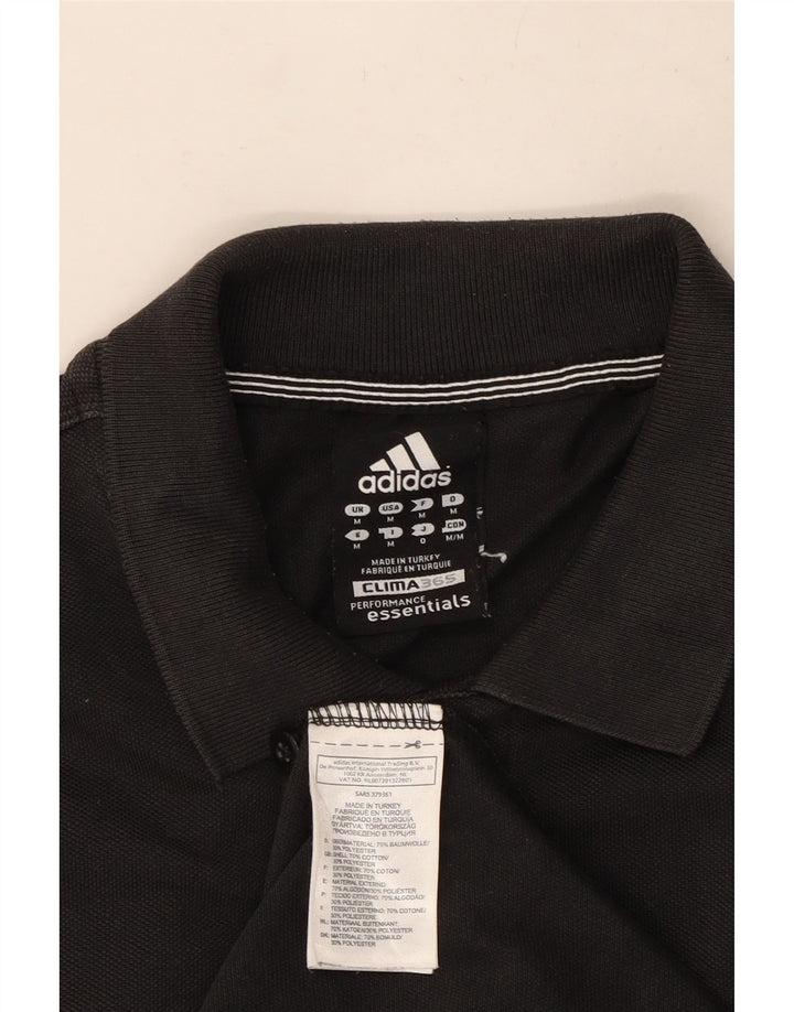 Adidas Herre Clima 365 Polo Shirt Medium Sort Bomuld