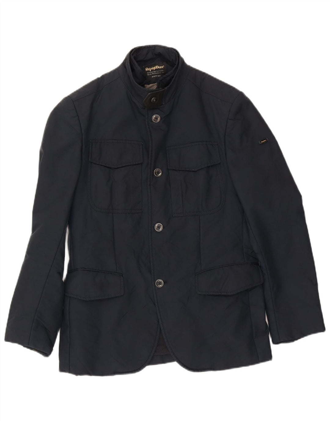 Refrigiwear Herre Blazer Windbreaker Jacket IT 48 Medium Navy Blue Nylon