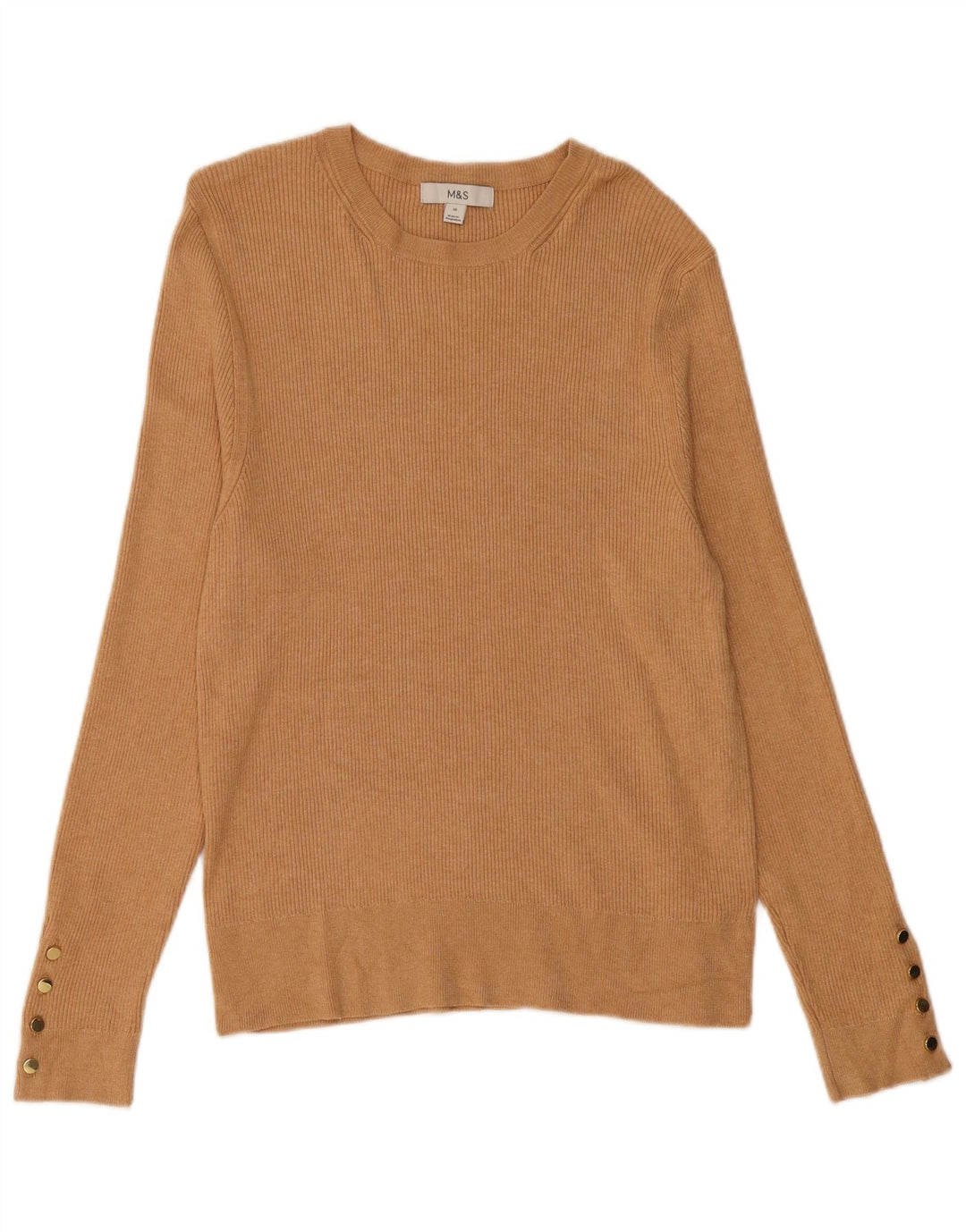 MARKS & SPENCER Dame Boat Neck sweater UK 18 XL Beige Viscose