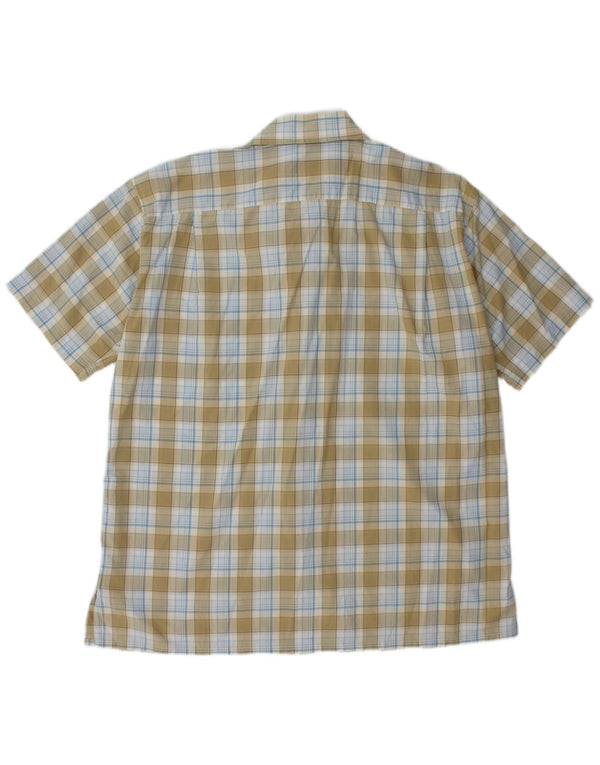 LACOSTE Kortærmet Herreskjorte Størrelse 46 2XL Khaki Check