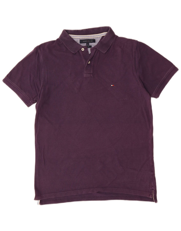 Tommy Hilfiger Herre Slim Fit Polo Shirt Stor Lilla Bomuld