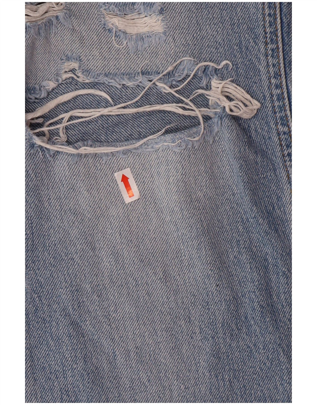 Zara Dame Distressed Tapered Jeans EU 36 XS W26 L27 Blue Cotton Grunge