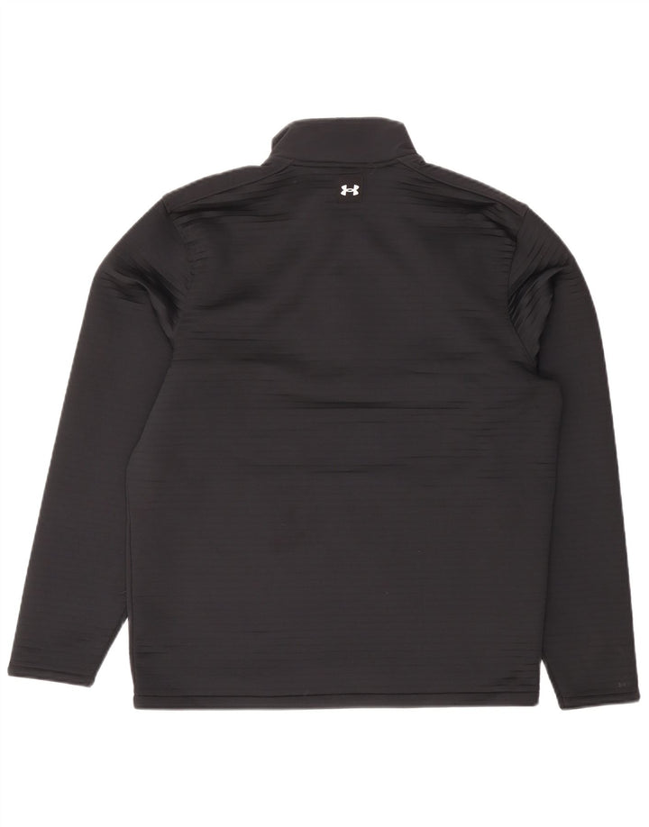 Under Armour Herre Zip Neck Sweatshirt Jumper Medium Sort Polyester