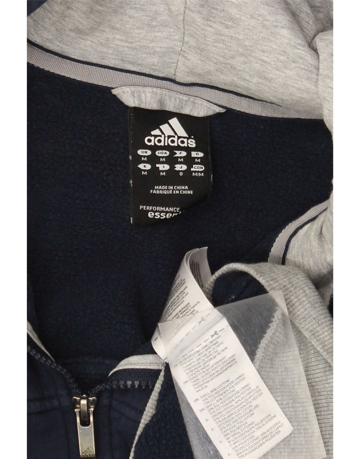 Adidas Hættetrøje med lynlås til mænd mellem marineblå bomuld