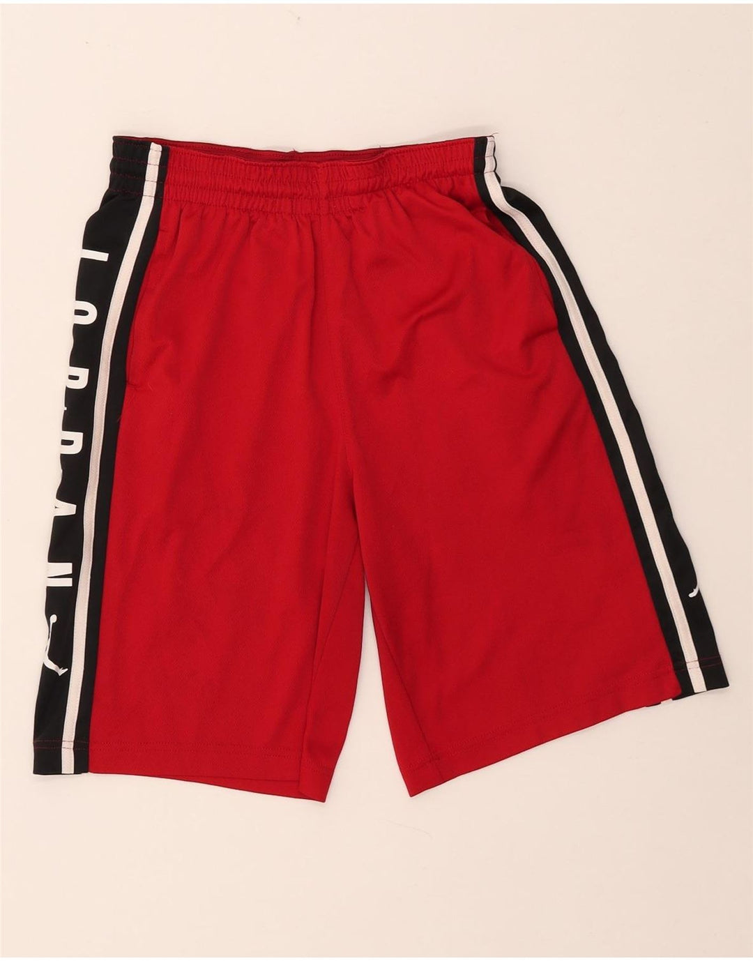 JORDAN drenge Dri Fit grafiske sportsshorts 13-14 år XL rød farveblok