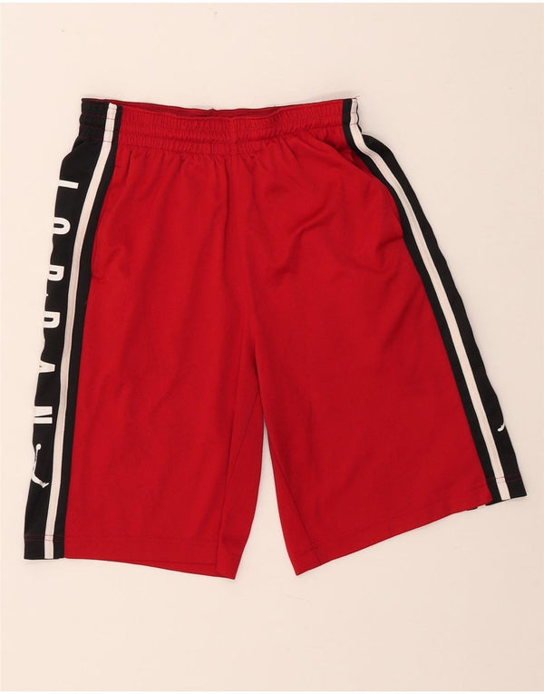 JORDAN drenge Dri Fit grafiske sportsshorts 13-14 år XL rød farveblok