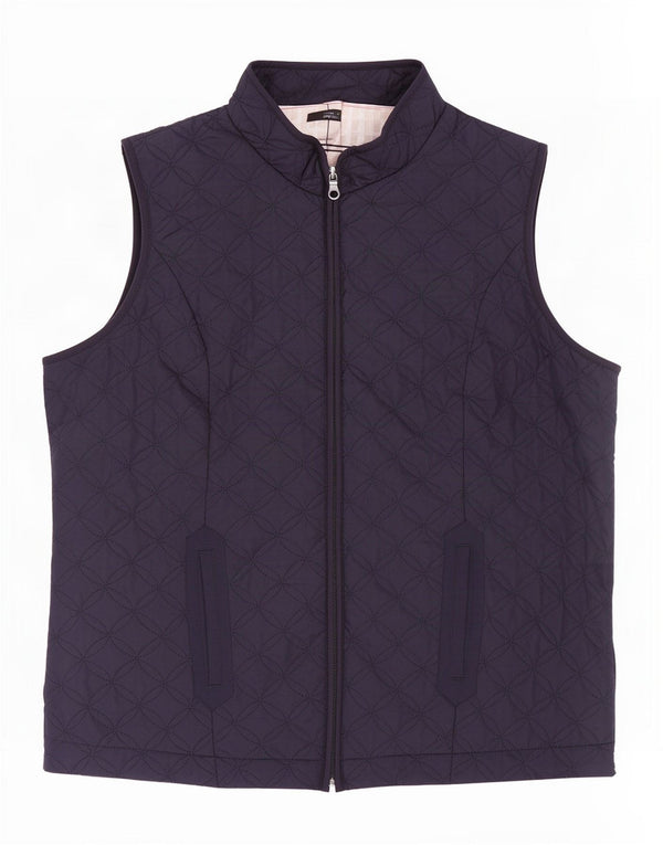 Marks & Spencer Dame Quilted Gilet UK 18 XL Navy Blue Polyester