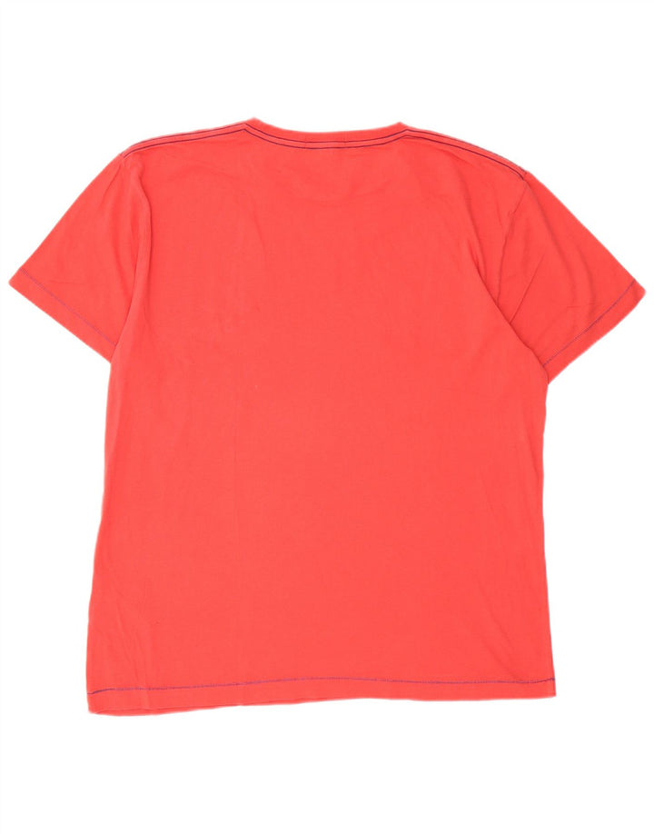 Gant Herre Grafisk T-Shirt Top Stor Rød Bomuld