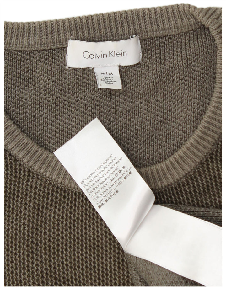 Calvin Klein Herre trøje med rund hals, mellemgrå bomuld