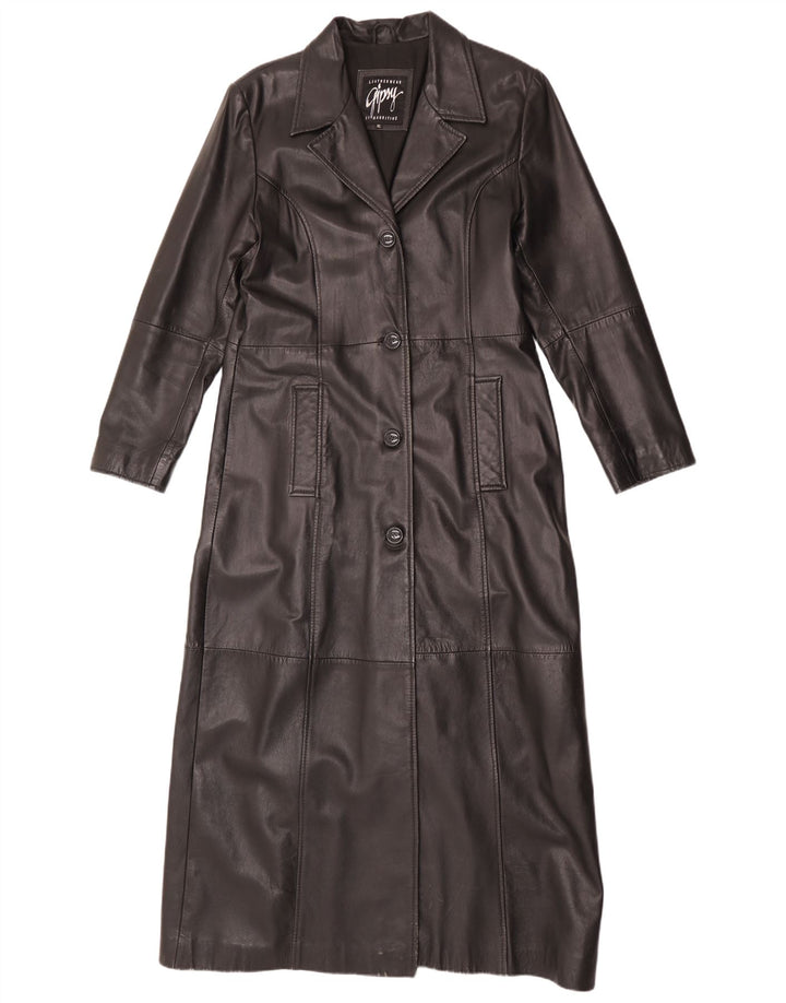 Gipsy Womens Trench Coat UK 18 XL sort læder