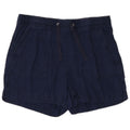 NAUTICA Womens Shorts Medium W32 Navy Blue Linen