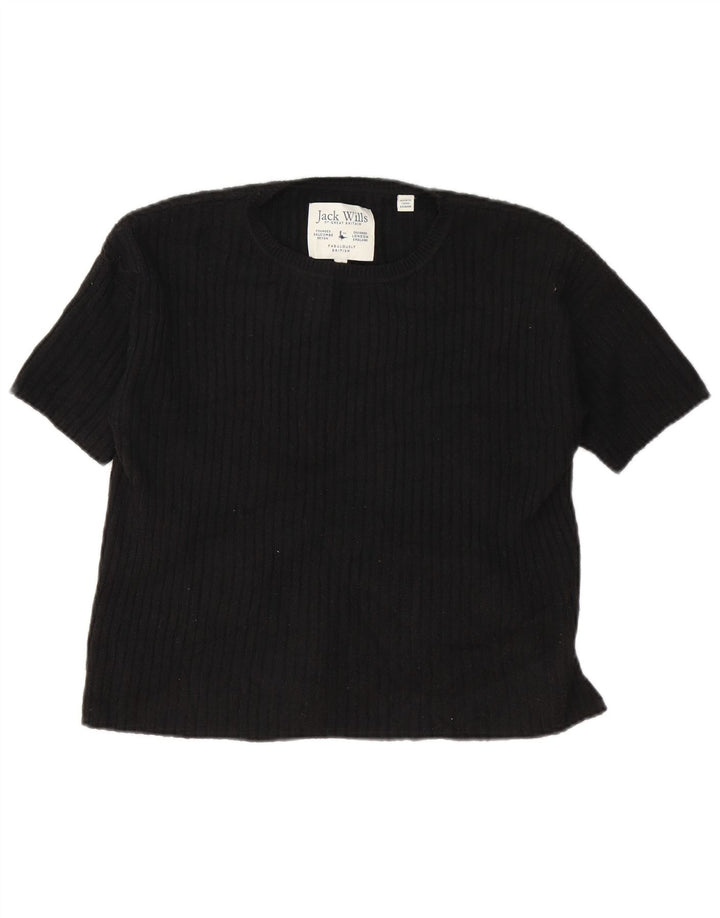 Jack Wills Dame Bluse Top UK 8 Lille Sort Polyester