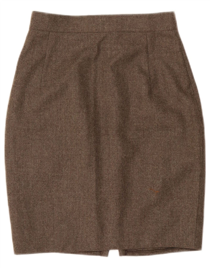 Vintage blyantnederdel til kvinder IT 40 Small W26 grå uld