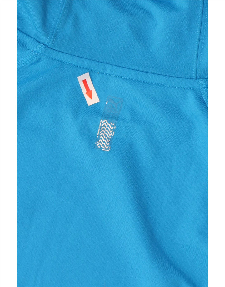 Puma Hættetrøje til mænd Small Blue Colourblock Polyester