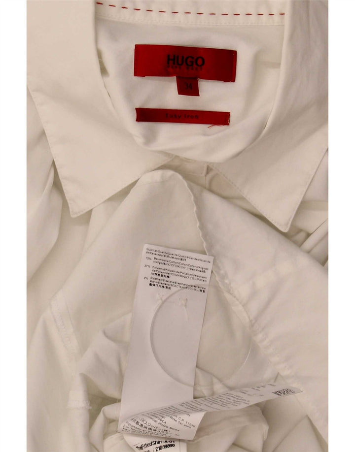 Hugo Boss Dameskjorte EU 34 XS Hvid Bomuld