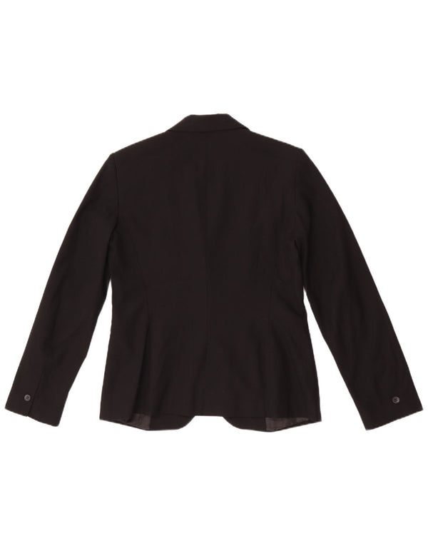 Zara Womens 1 Button Blazer Jacket EU 38 Small Black