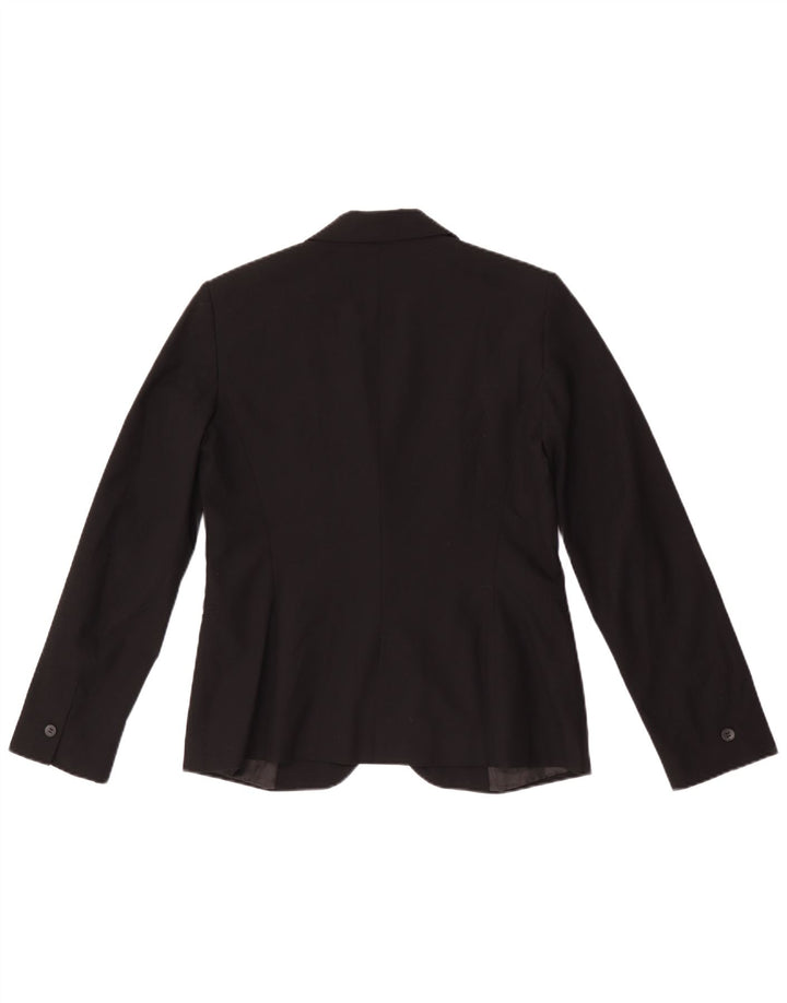 Zara Dame 1 Knap Blazer Jakke EU 38 Lille Sort