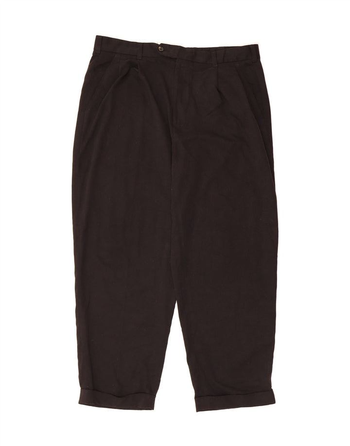 IZOD Mens Tapered Suit Trousers W36 L30 Black Polyester Vintage Izod and Second-Hand Izod from Messina Hembry 