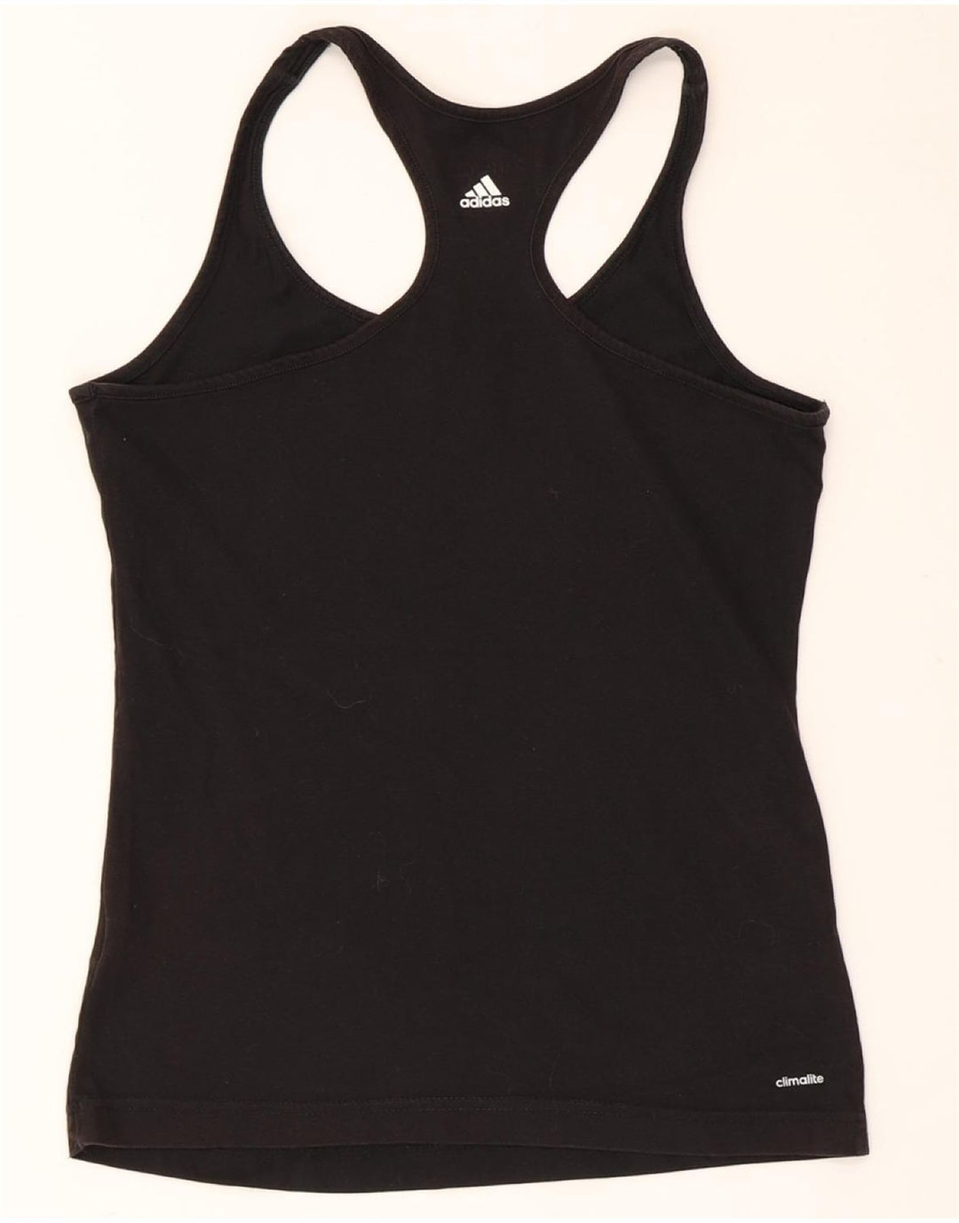 ADIDAS Dame Climalite Grafisk Vest Top UK 8/10 Small Black