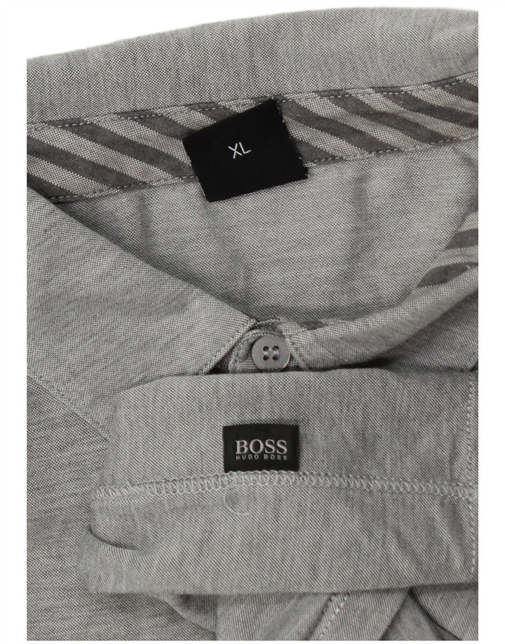 Hugo Boss Polo Shirt til mænd XL Grå Flecked