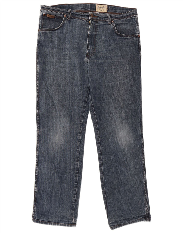 WRANGLER Herre Texas Straight Jeans W34 L30 Blå Bomuld