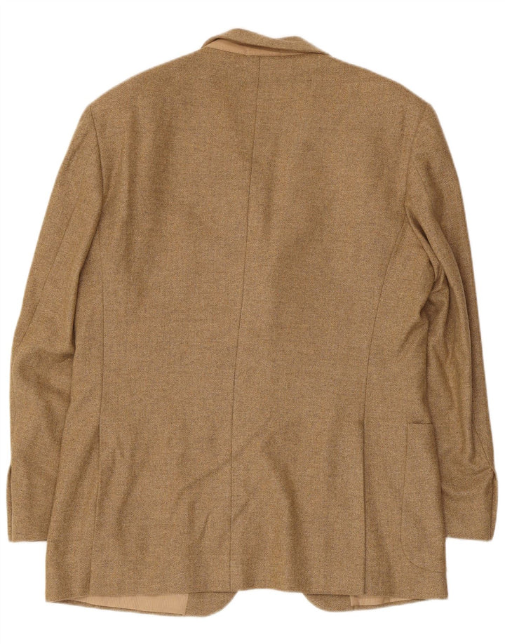 PAL ZILERI Mens 3 Button Blazer Jacket IT 50 Large Beige Flecked Wool