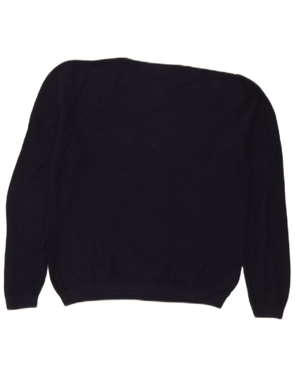Zara Herre Crew Neck Jumper Sweater Large Navy Blue