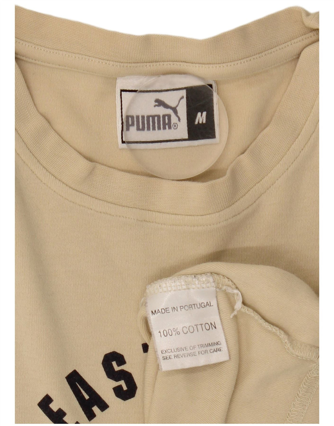 Puma Herre grafisk T-shirt Top Medium Beige Bomuld