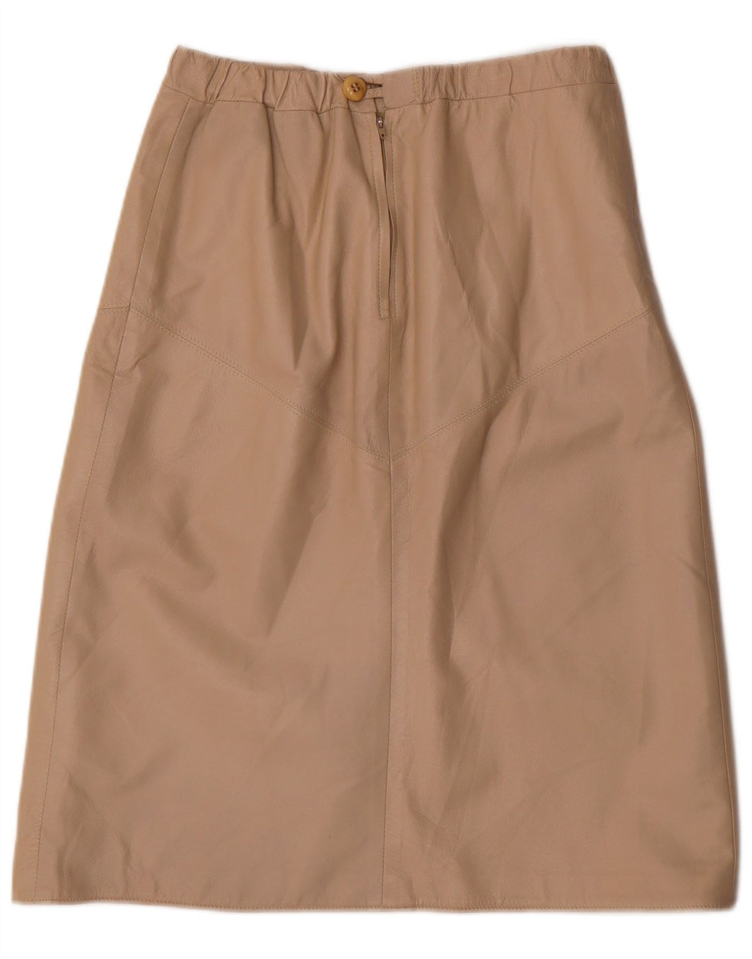 VINTAGE Lædernederdel til kvinder W30 Medium Beige