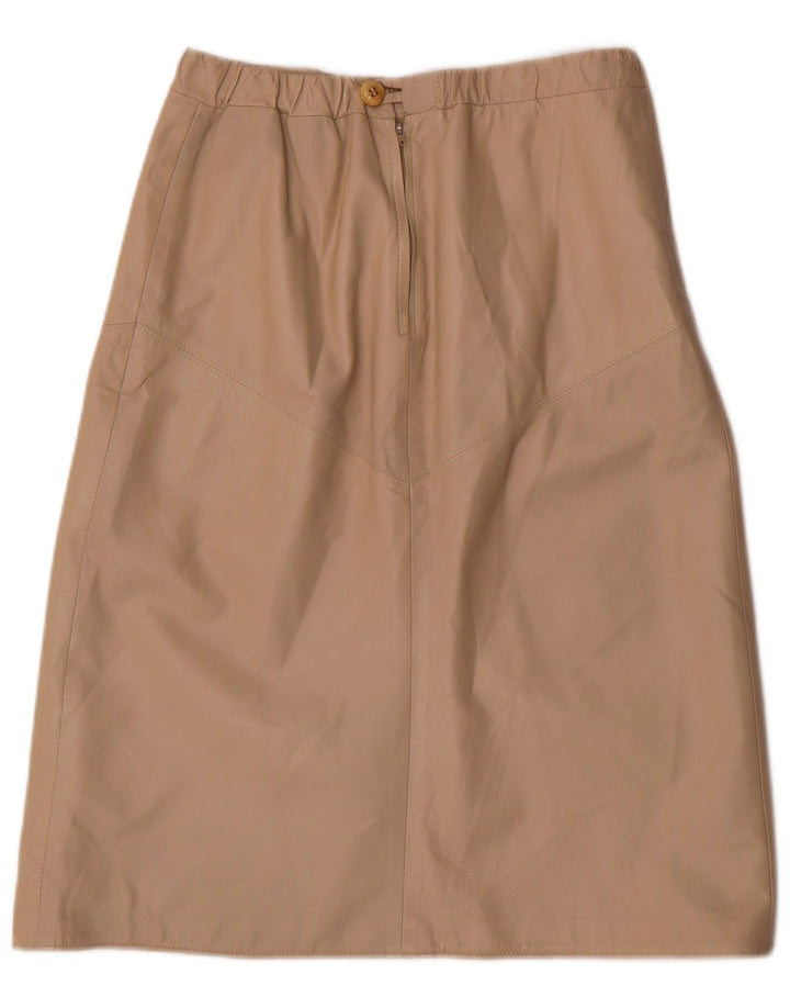 VINTAGE Lædernederdel til kvinder W30 Medium Beige