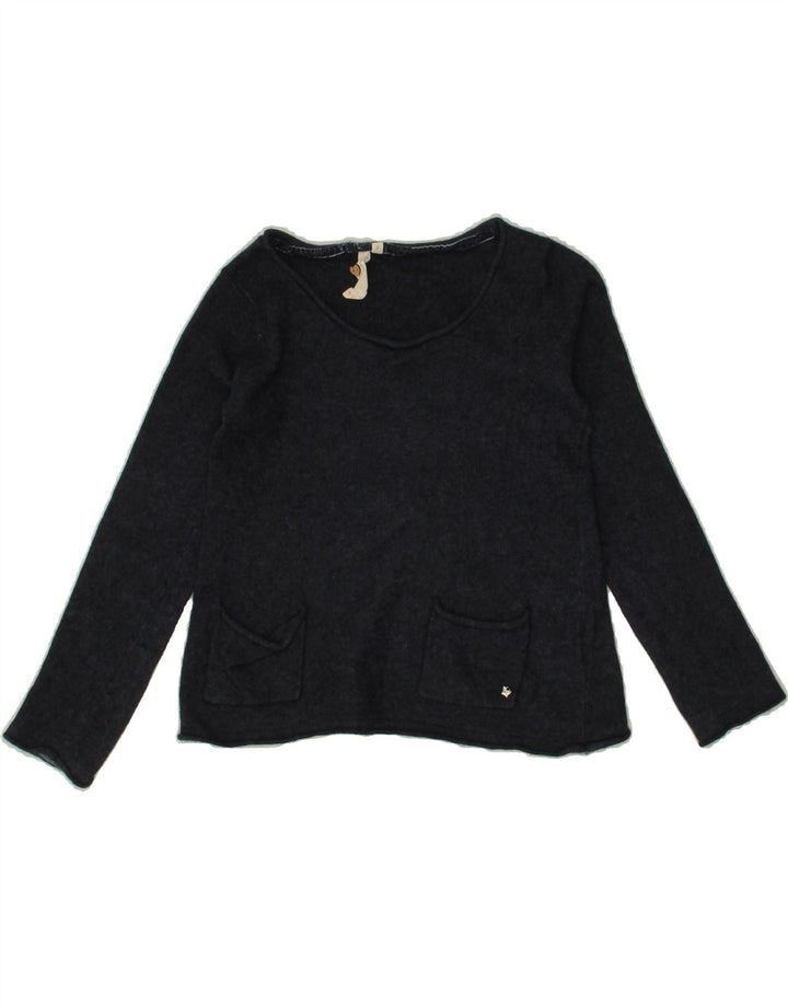 WHITE STUFF Girls Boat Neck Jumper Sweater 7-8 Years Navy Blue Vintage White Stuff and Second-Hand White Stuff from Messina Hembry 