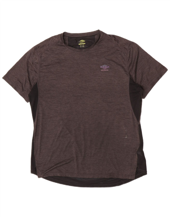 Umbro Herre T-Shirt Top 2XL Grå Colourblock Polyester