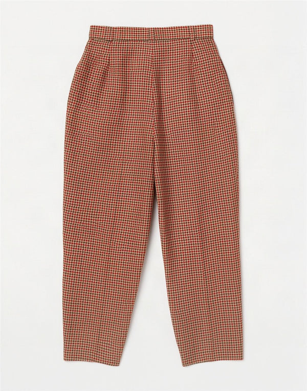Richard Meyer Womens High Waist Cropped Trousers EU 38 Medium W28 L26 Red
