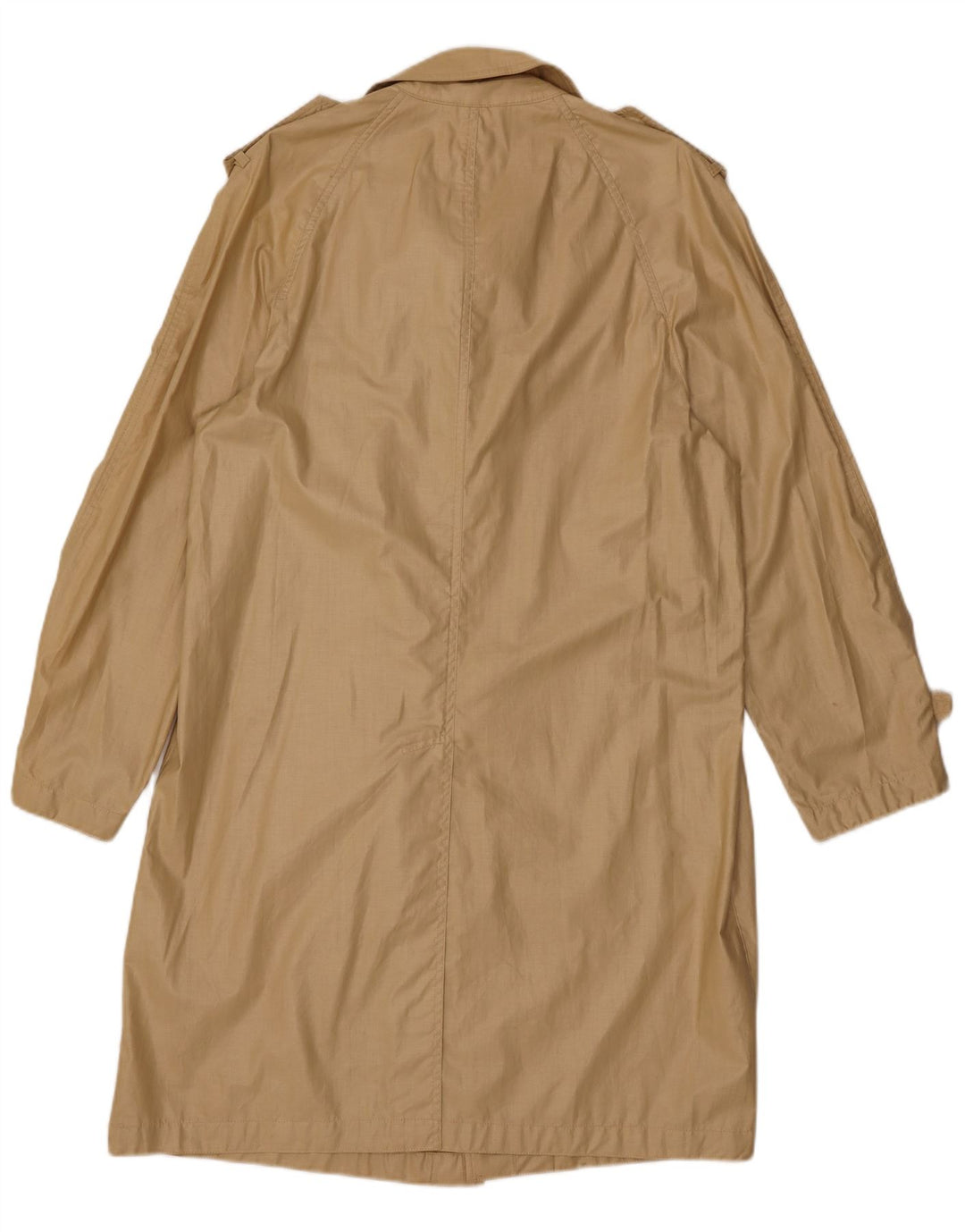 VINTAGE Trench Coat til kvinder UK 14 Medium Beige Bomuld