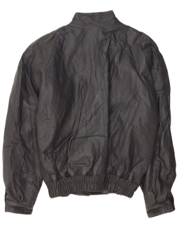 VINTAGE Læderjakke til mænd UK 40 Stort gråt læder