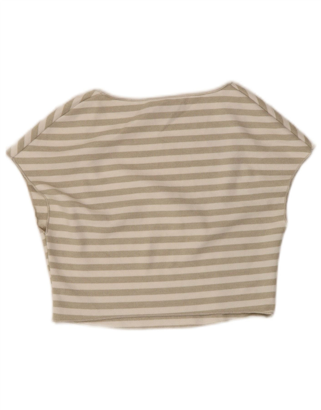 ZARA Womens Crop Top UK 12 Medium Off White Stribet