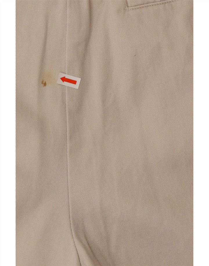 DOCKERS Herre Khakis Pegged Chino Shorts W34 Stor Beige Bomuld