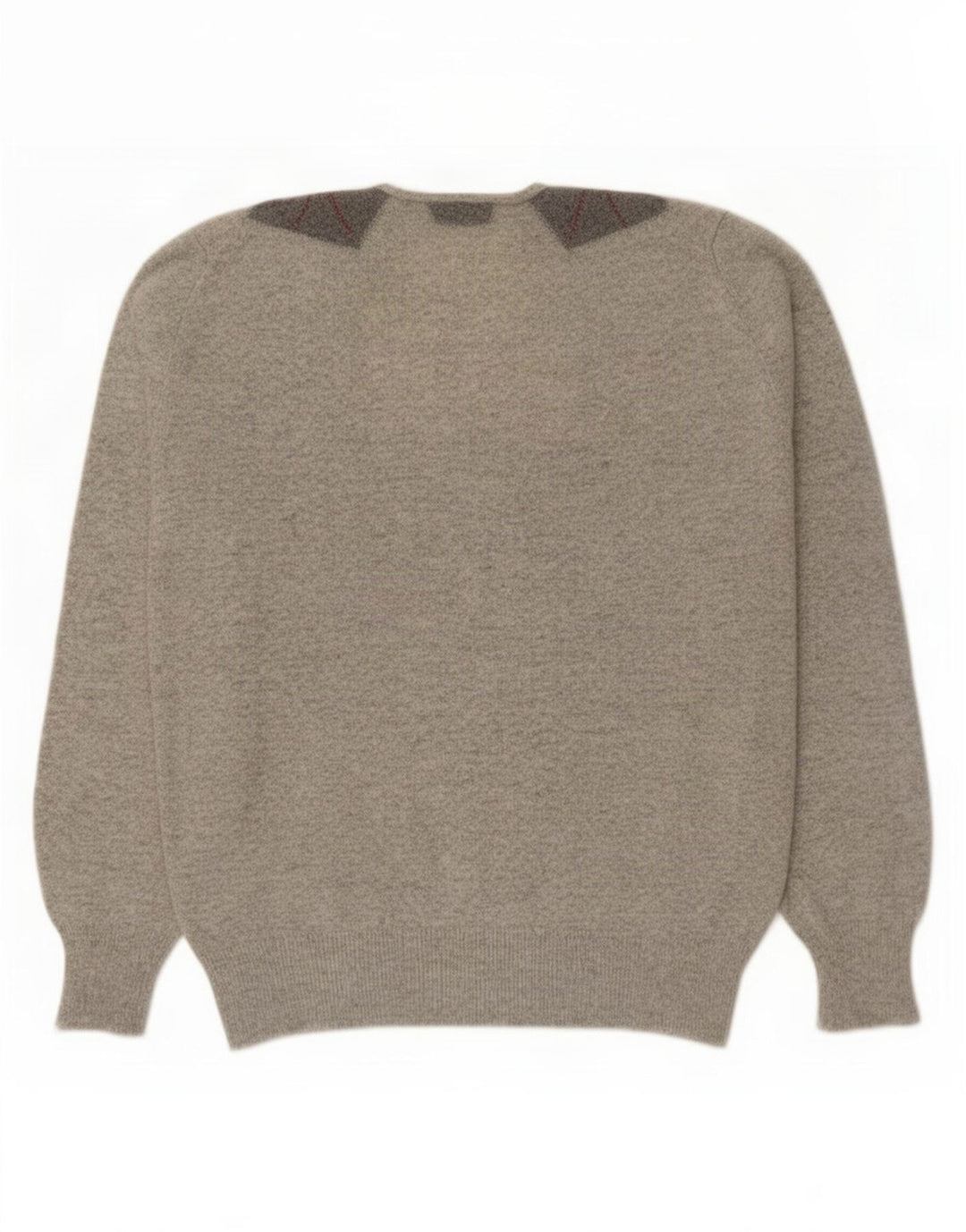 Vintage Herre V-hals sweater Small Grey Argyle/Diamond