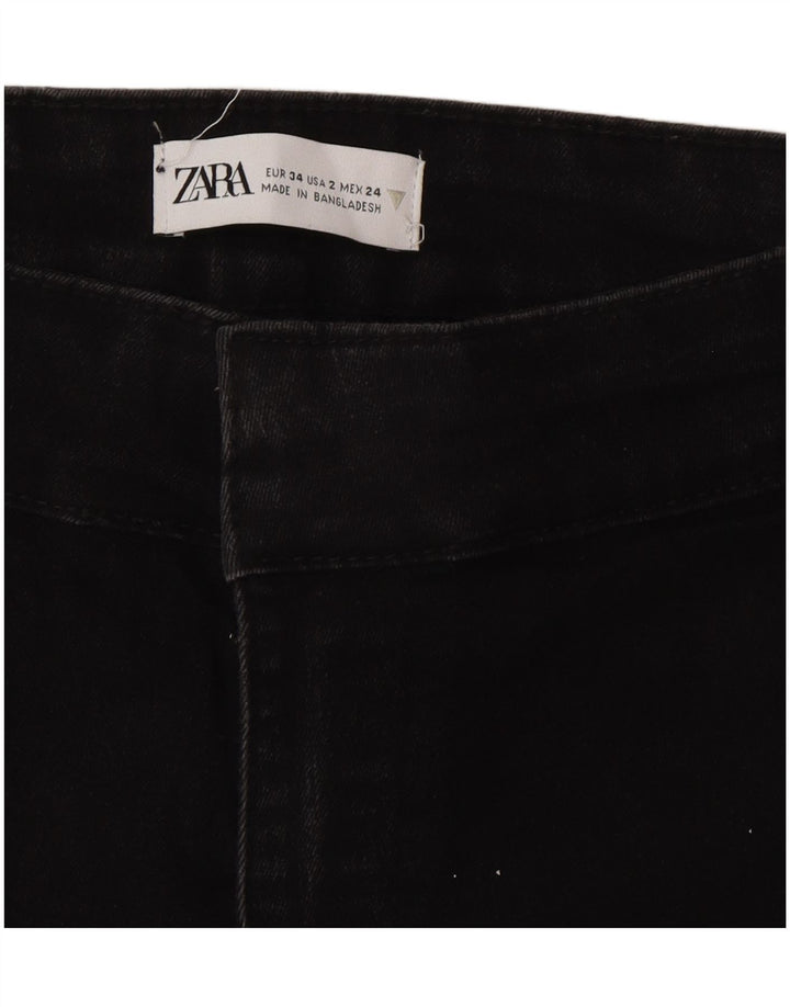 Zara Dame Flared Jeans EU 34 2XS W24 L33 Sort