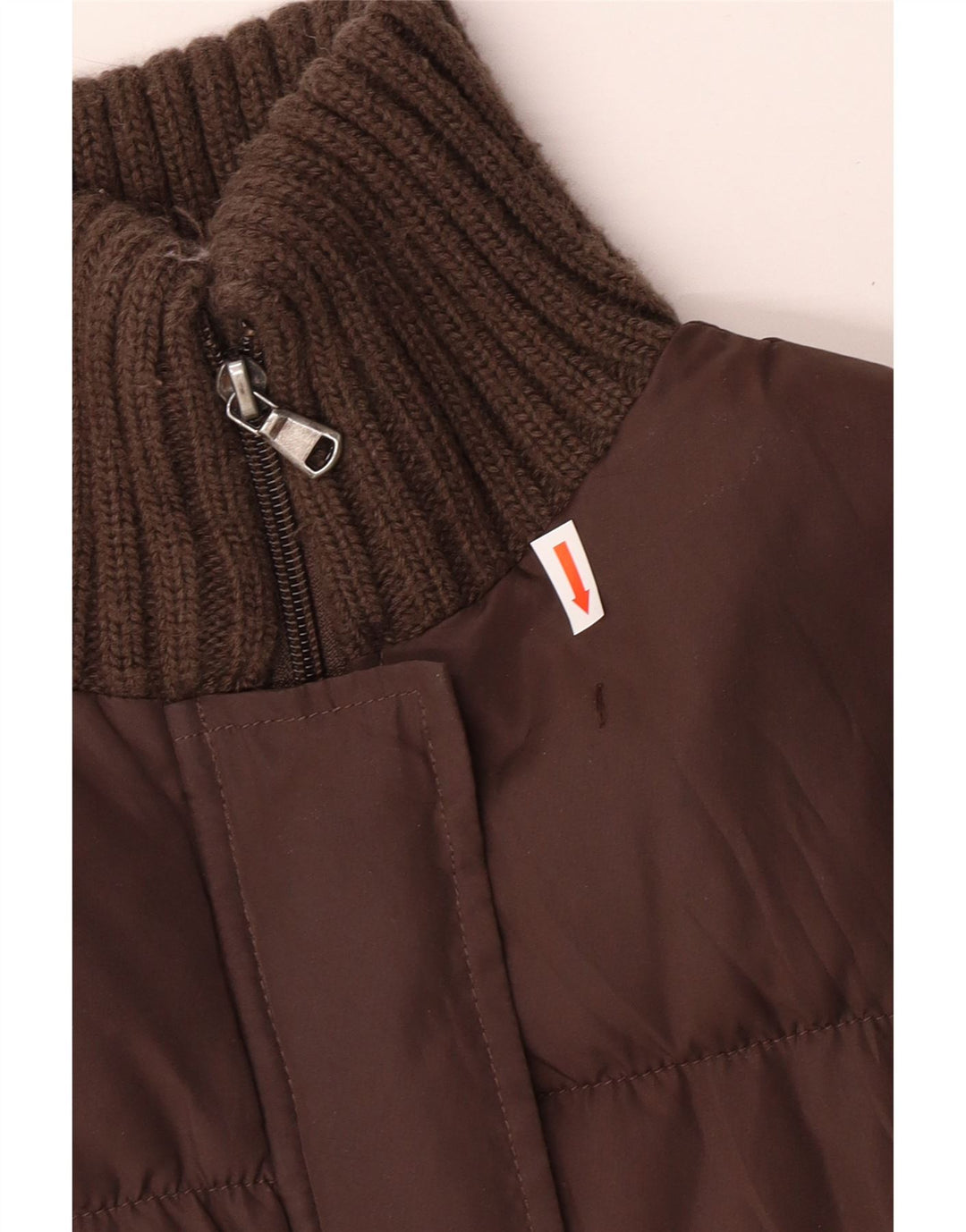 BENETTON Womens Padded Jacket UK 10 Small Brown