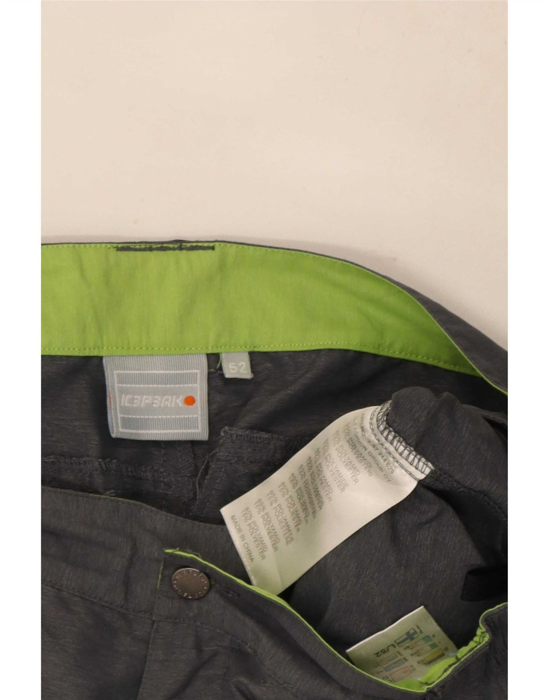 Icepeak Herre Cargo Shorts IT 52 XL W36 Grå Polyamid