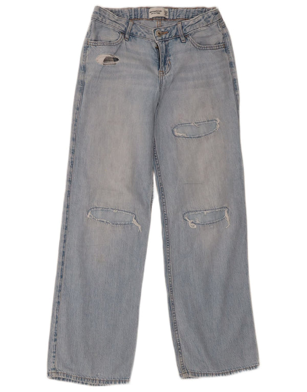 Abercrombie & Fitch piger nødlidende løse jeans 11-12 år W28 L28 Blå