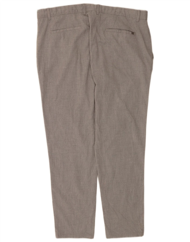 Zara Herre Slim Chino Bukser EU 48 XL W38 L29 Grå Polyester