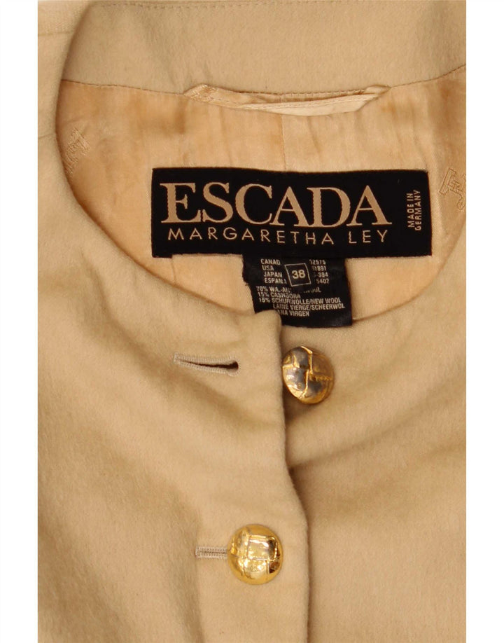 Escada Womens by Margaretha Ley Blazerjakke med 6 knapper EU 38 Medium Beige