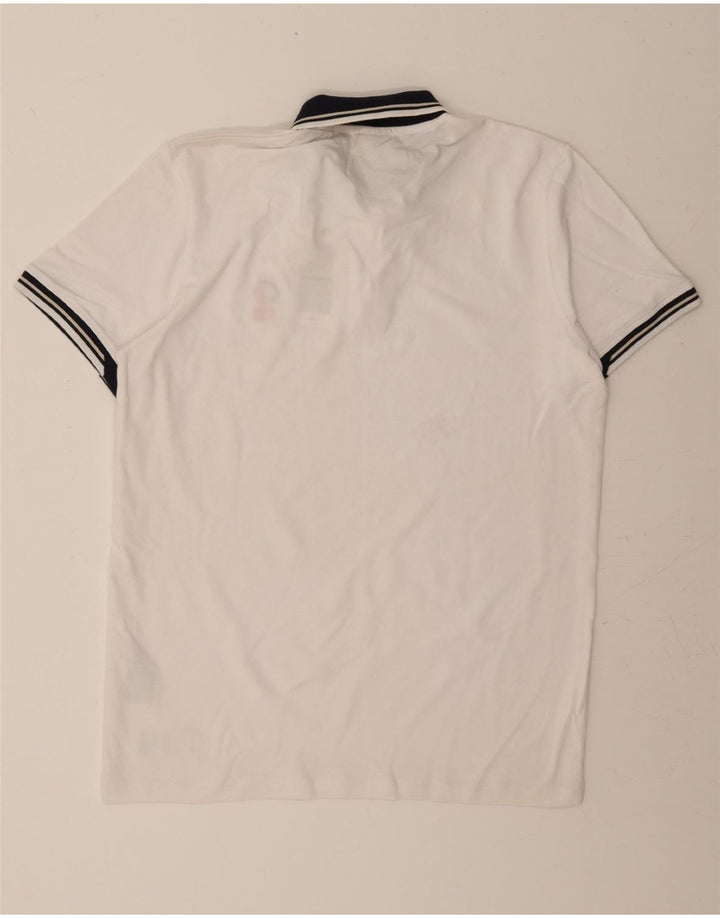 JACK & JONES Mens Polo Shirt Large White Cotton Vintage Jack & Jones and Second-Hand Jack & Jones from Messina Hembry 