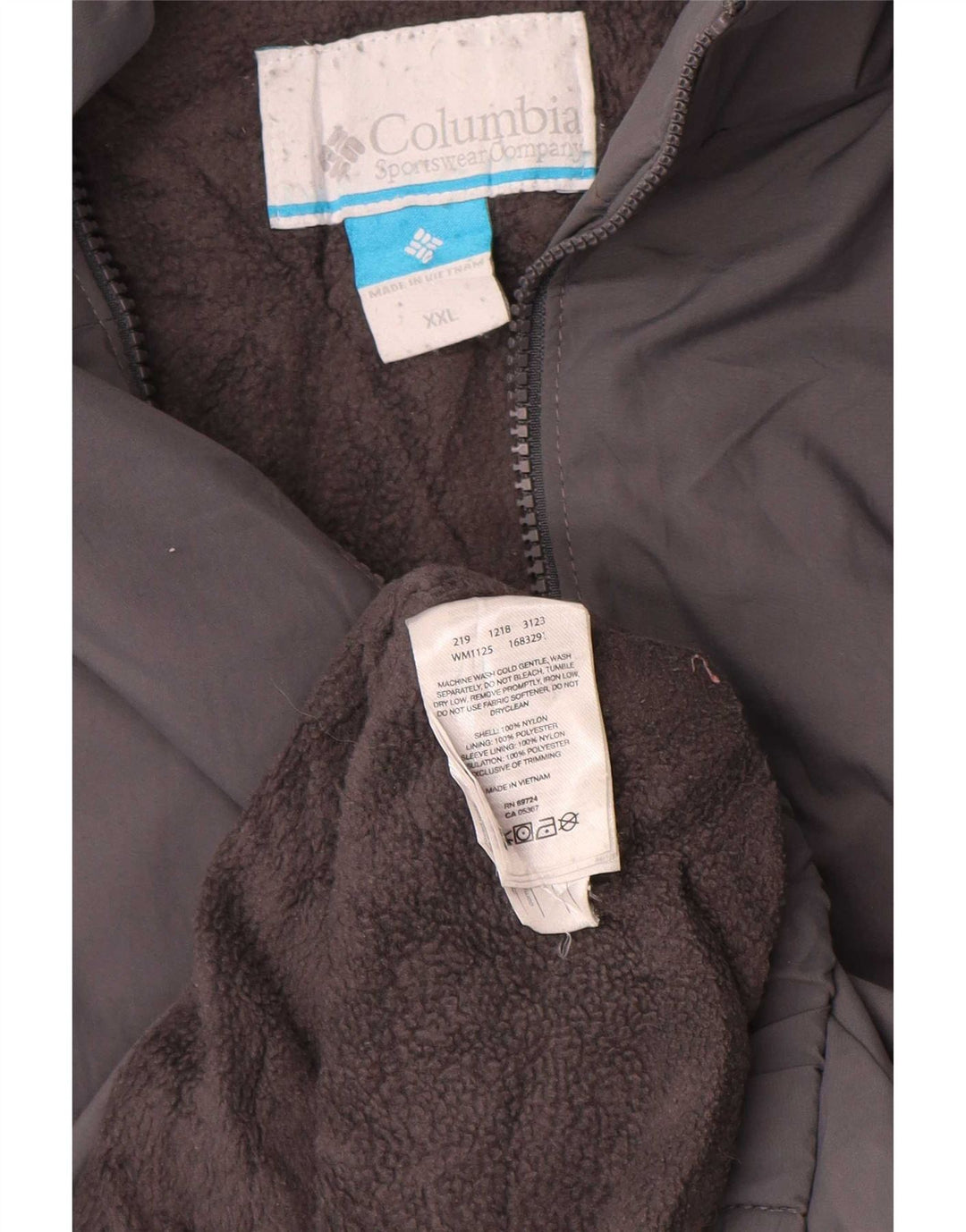 Columbia Herre Windbreaker Jacket UK 44 2XL Grå Nylon